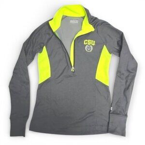 Under Armour CSU Rams ColdGear 1/4 Zip Pullover Gray Yellow Women's Small